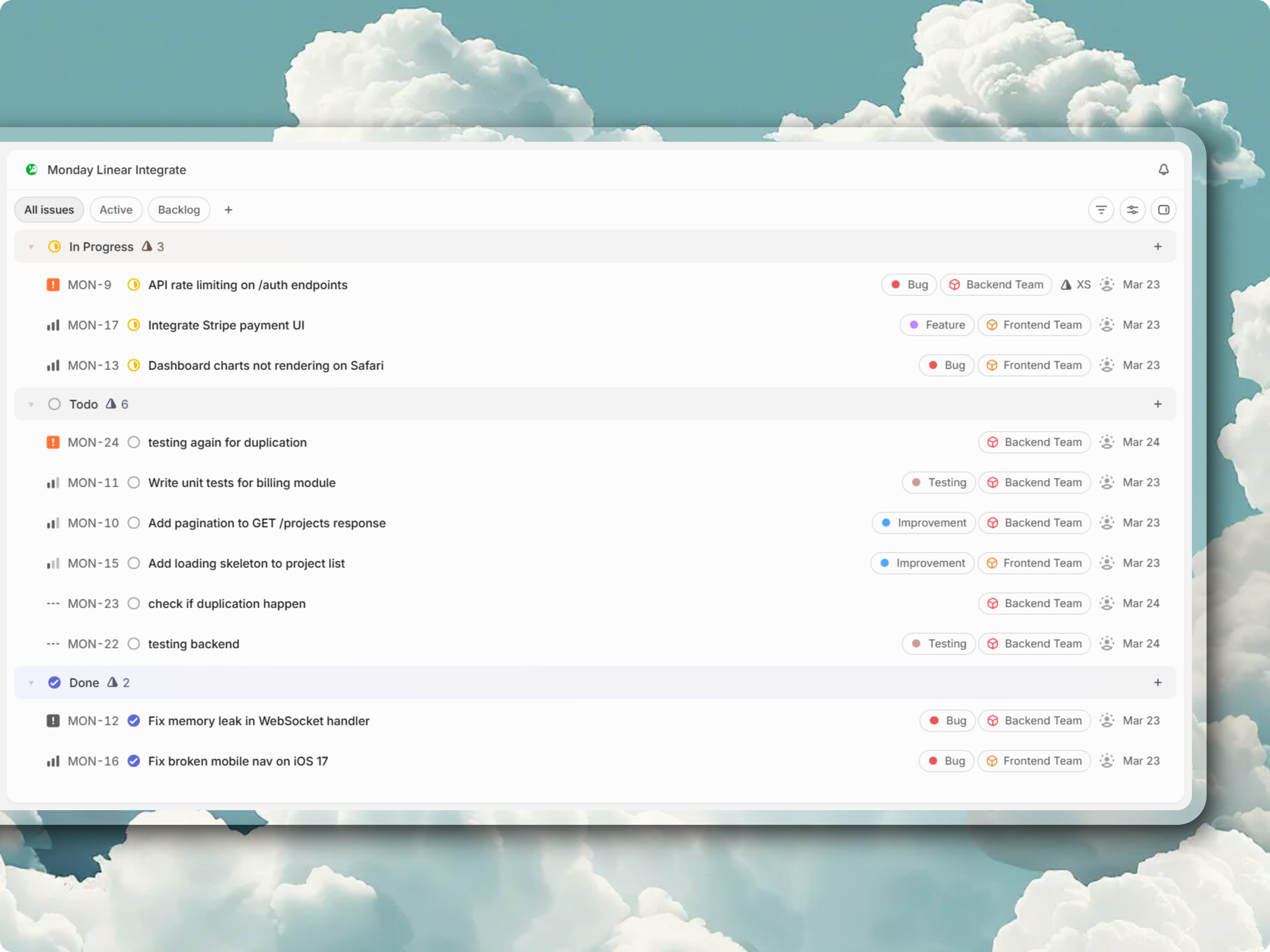 One-Way Sync: Linear to monday.com